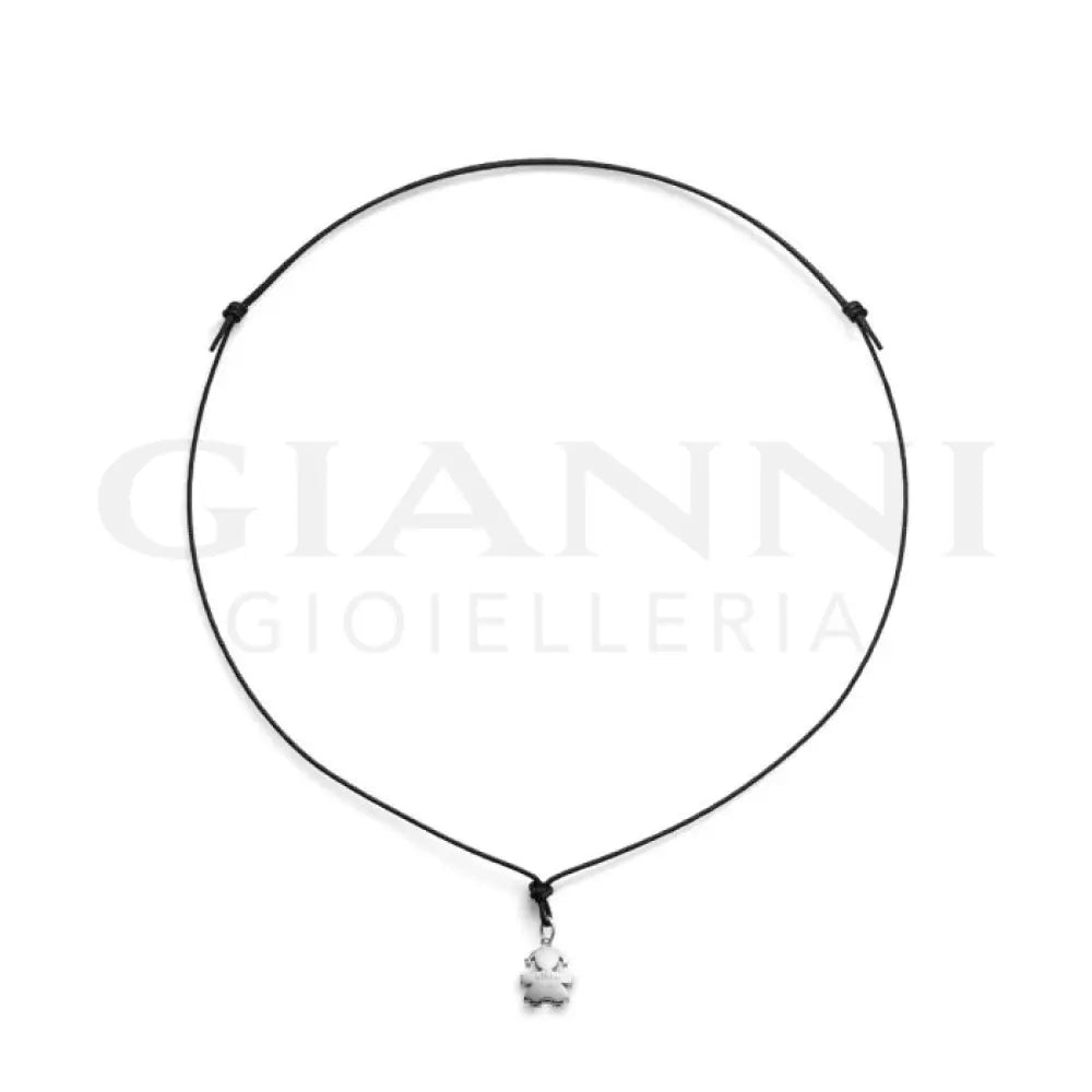 Collana leBebé - I Tesorini con sagoma bimba in oro bianco - Collane