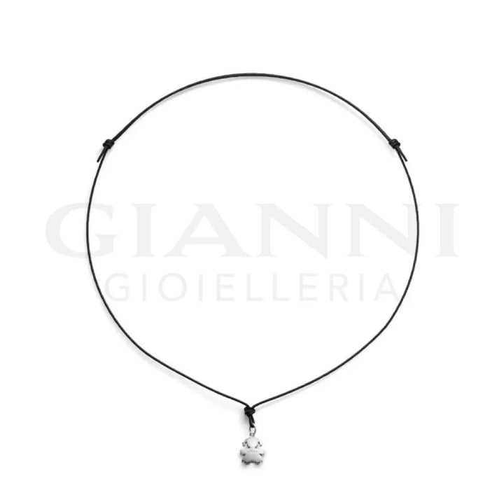 Collana leBebé - I Tesorini con sagoma bimba in oro bianco - Collane