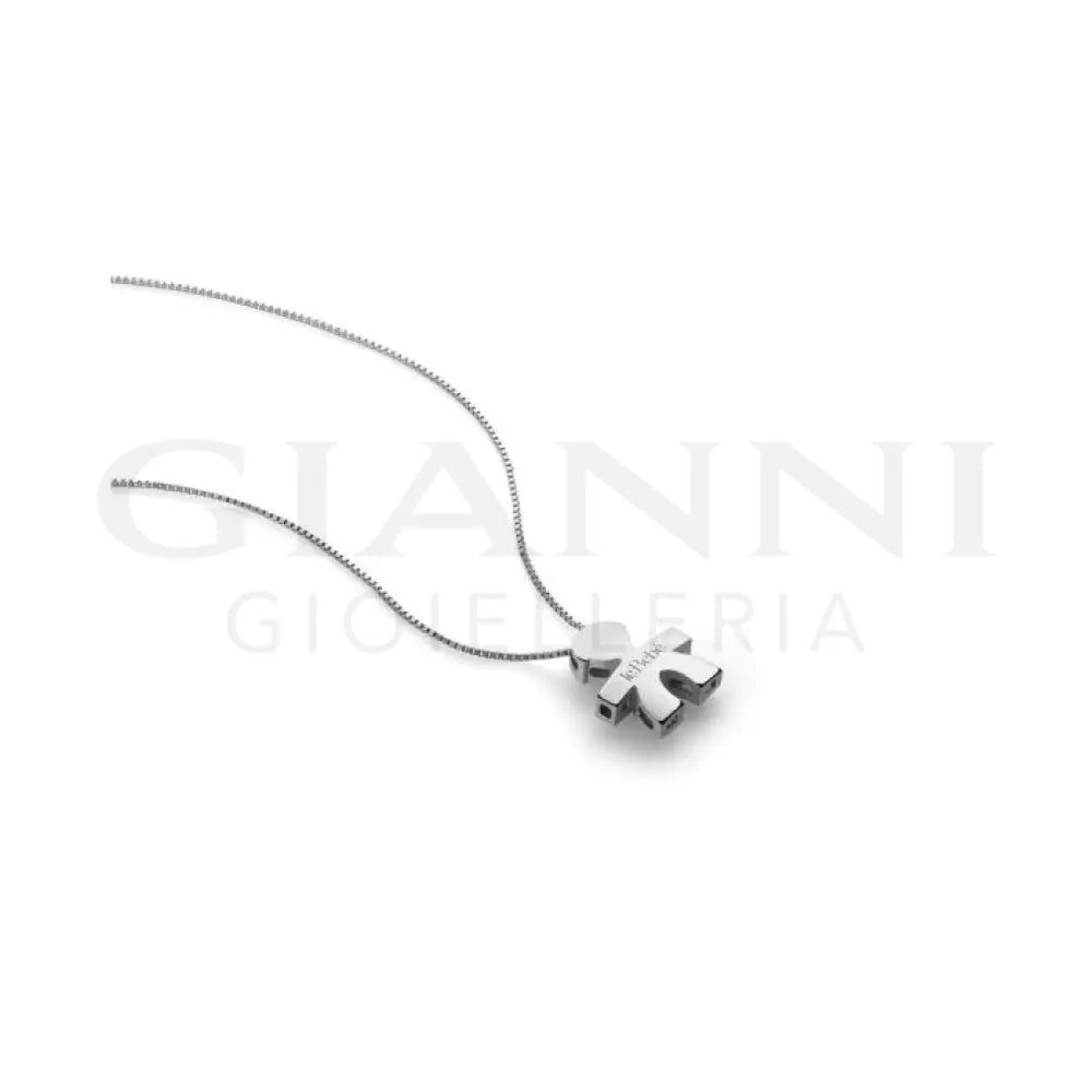 Collana leBebé - I Tesorini con sagoma bimbo e catena in oro bianco - Collane