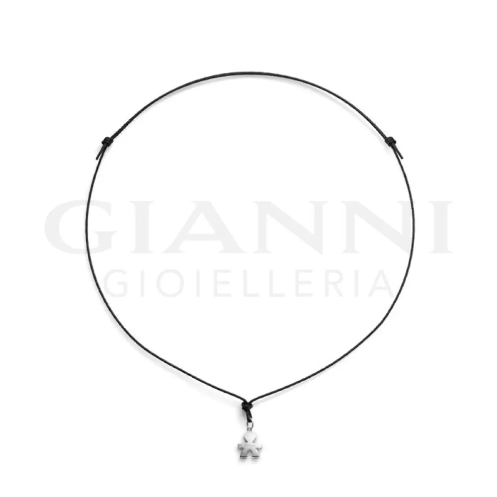 Collana leBebé - I Tesorini con sagoma bimbo in oro bianco - Collane