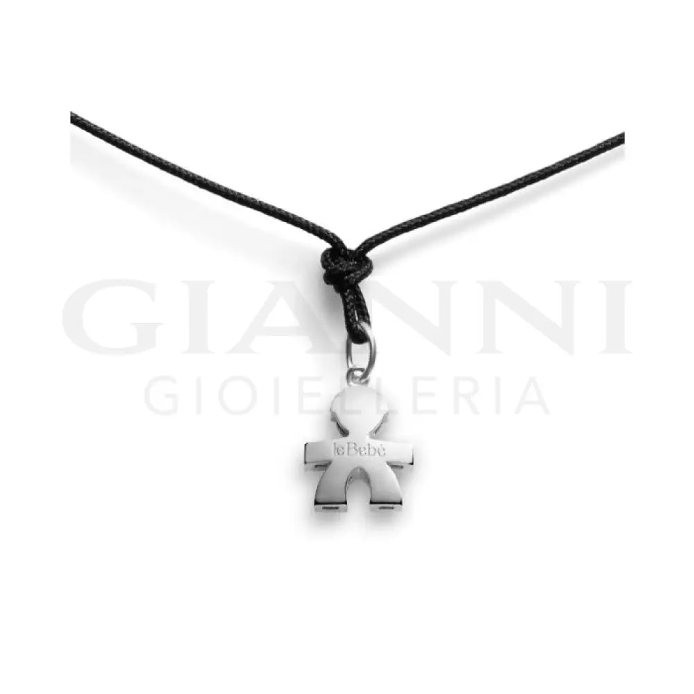 Collana leBebé - I Tesorini con sagoma bimbo in oro bianco - Collane