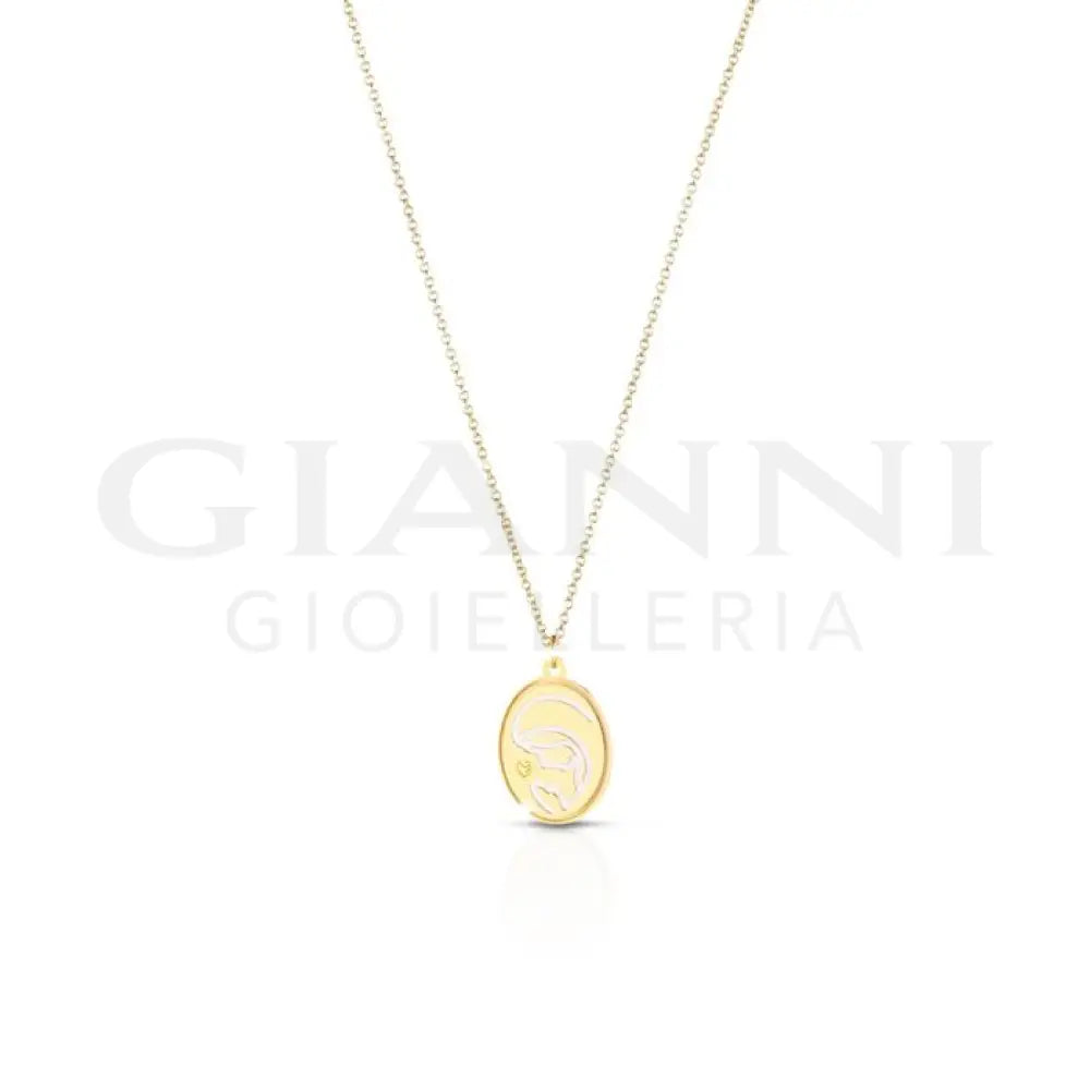 Collana leBebé - Proteggimi con Madonnina in oro giallo - Collane