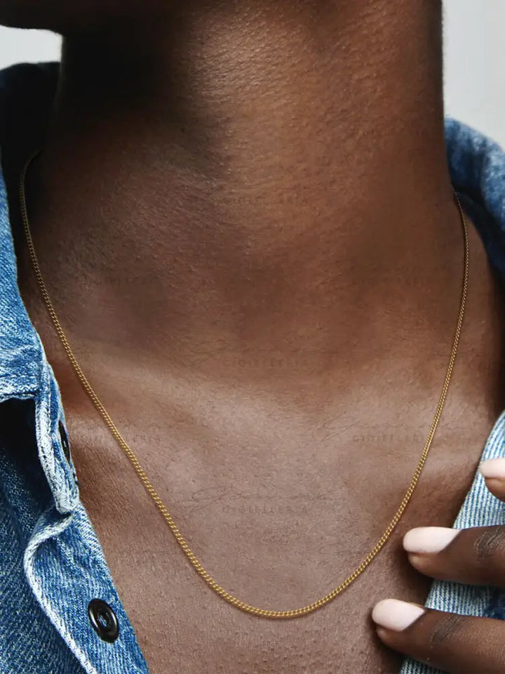 Collana Pandora - Catenina con Placcatura in Oro 60 cm Collane