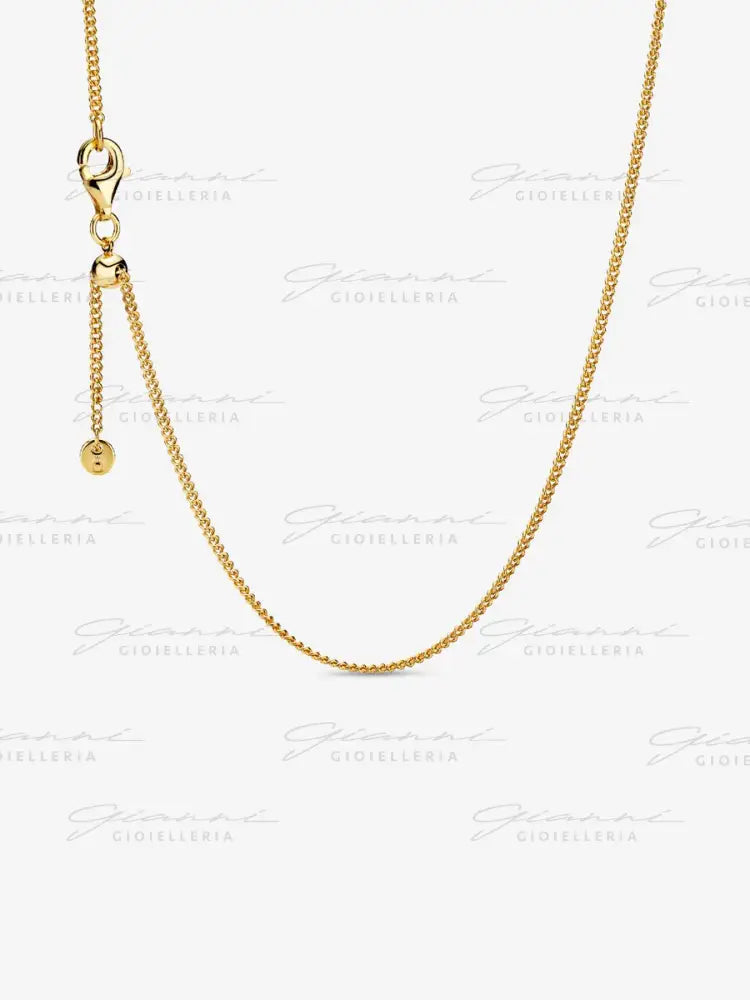 Collana Pandora - Catenina con Placcatura in Oro 60 cm Collane