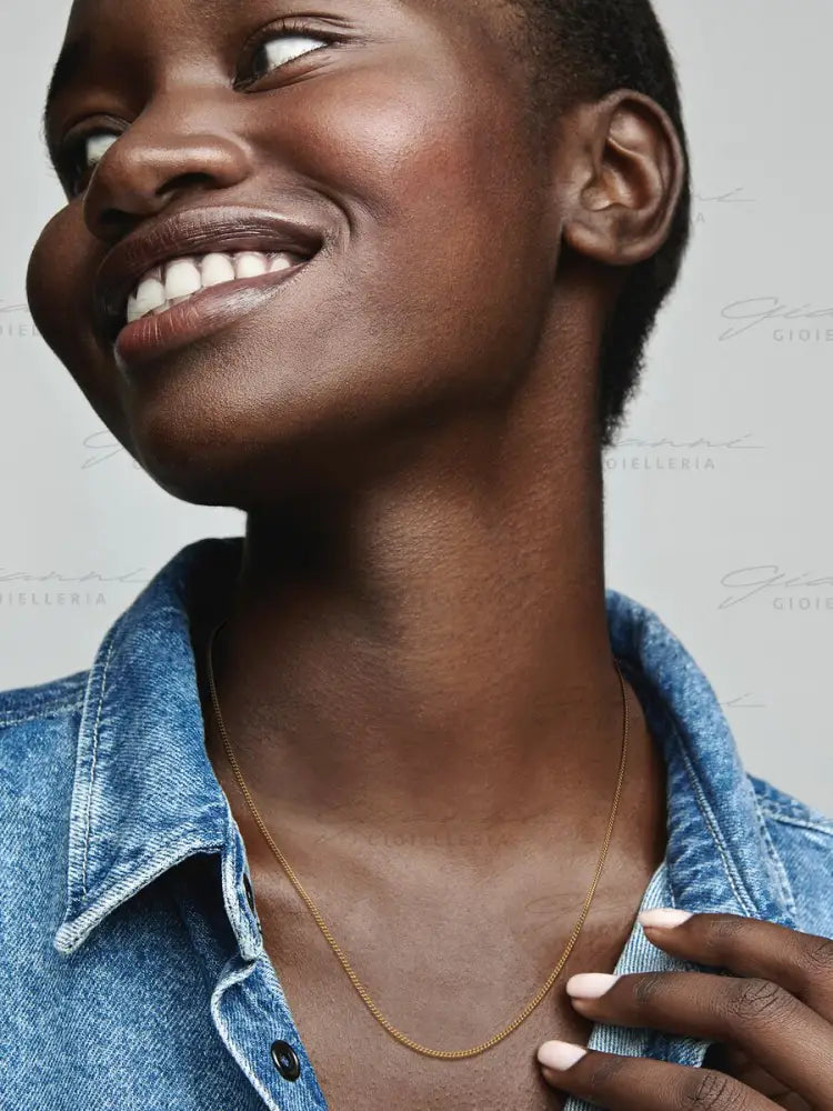 Collana Pandora - Catenina con Placcatura in Oro 60 cm Collane