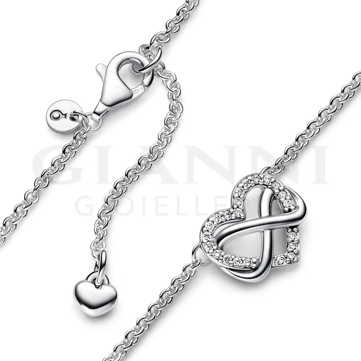 Collana Pandora - Cuore Infinito Pietre Luminose 50 cm Collane
