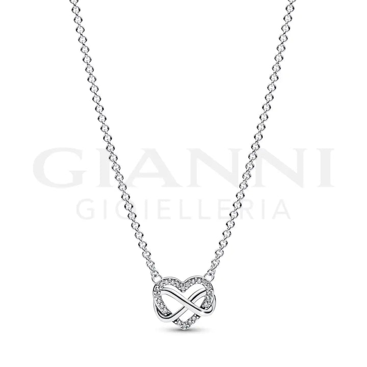 Collana Pandora - Cuore Infinito Pietre Luminose 50 cm Collane