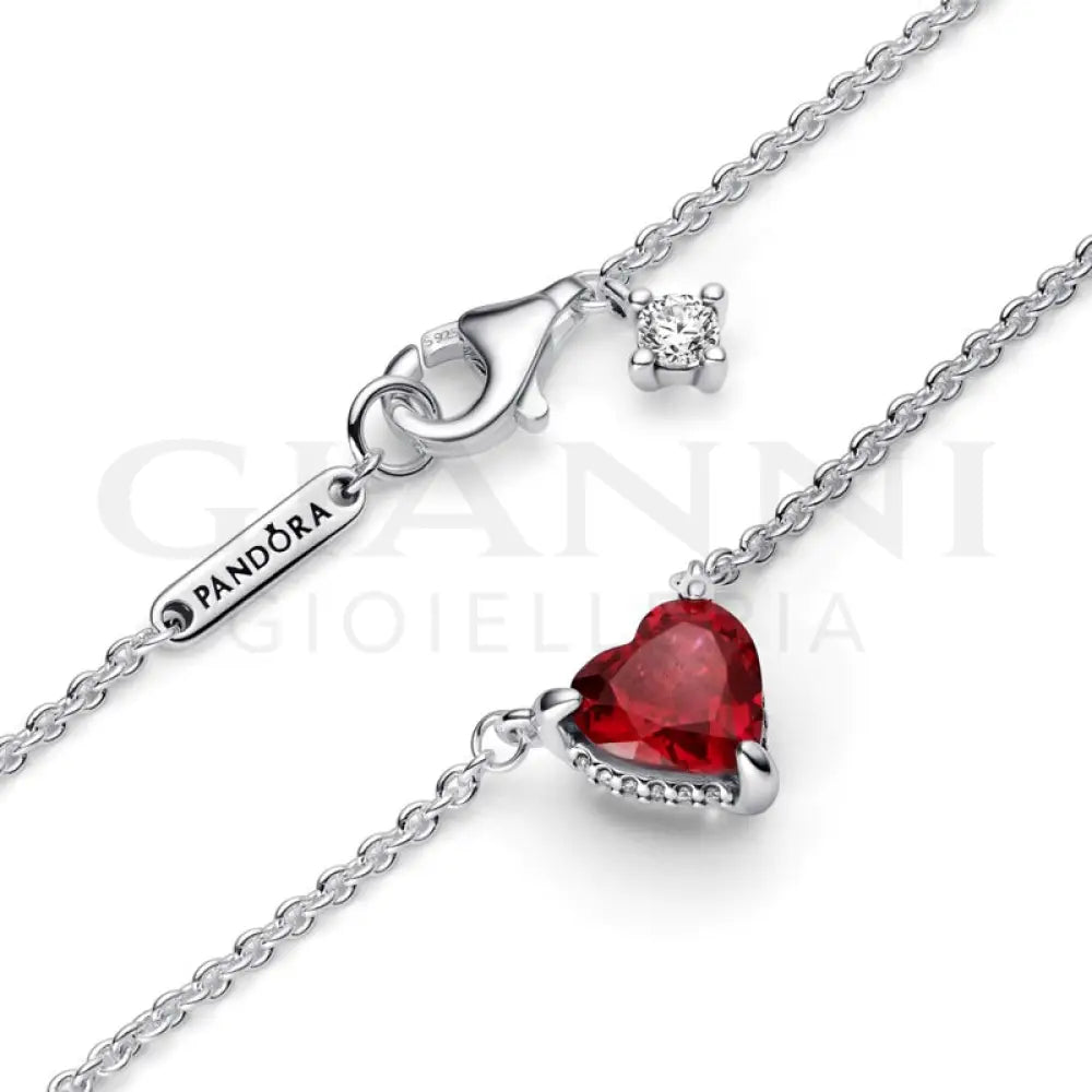 Collana Pandora - Cuore Rosso 45 cm Collane