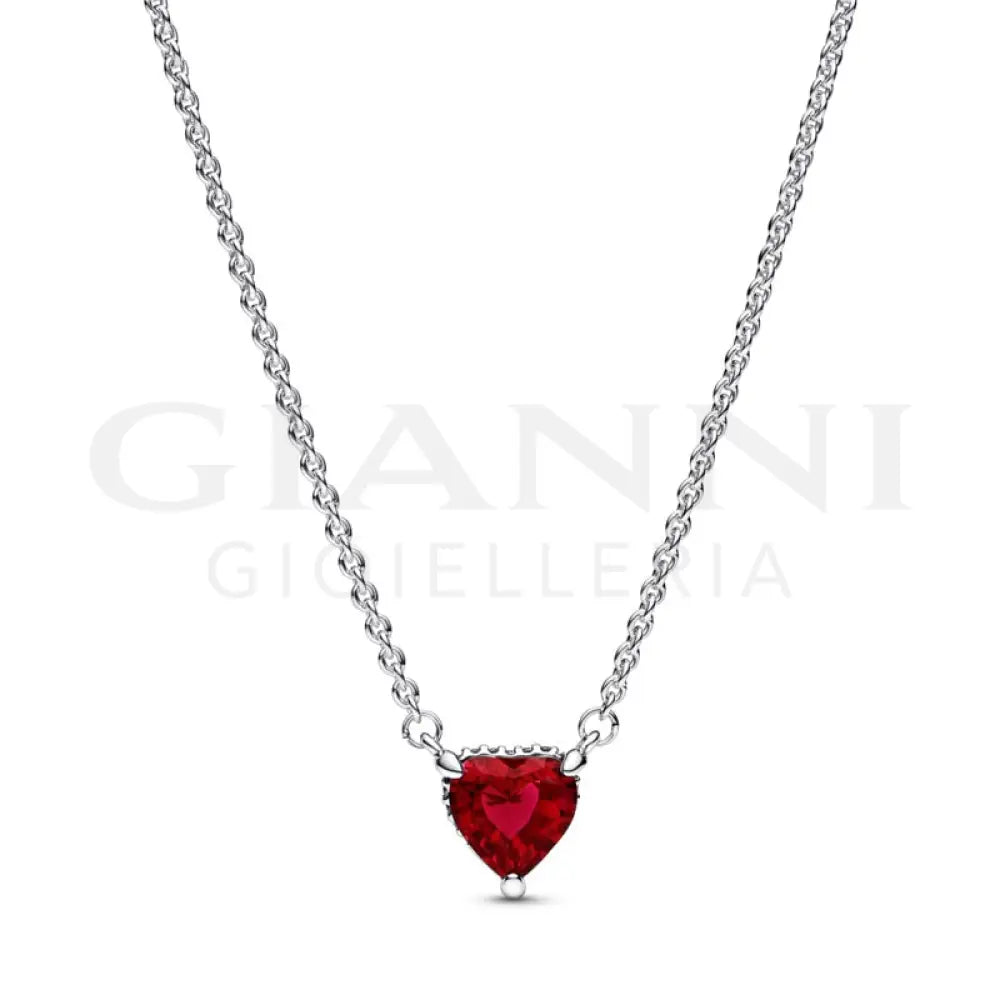 Collana Pandora - Cuore Rosso 45 cm Collane