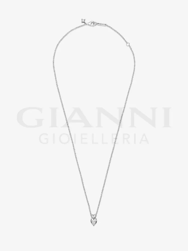 Collana Pandora - Due Cuori Argento 45 cm Collane