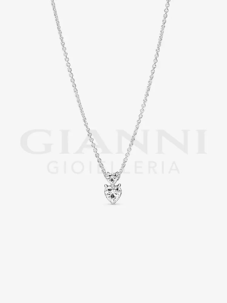 Collana Pandora - Due Cuori Argento 45 cm Collane