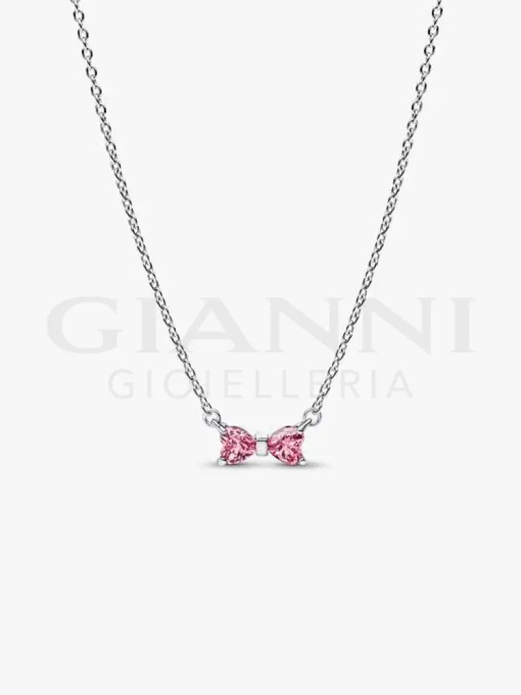 Collana Pandora - Fiocco Luminoso Rosa 45 cm Collane