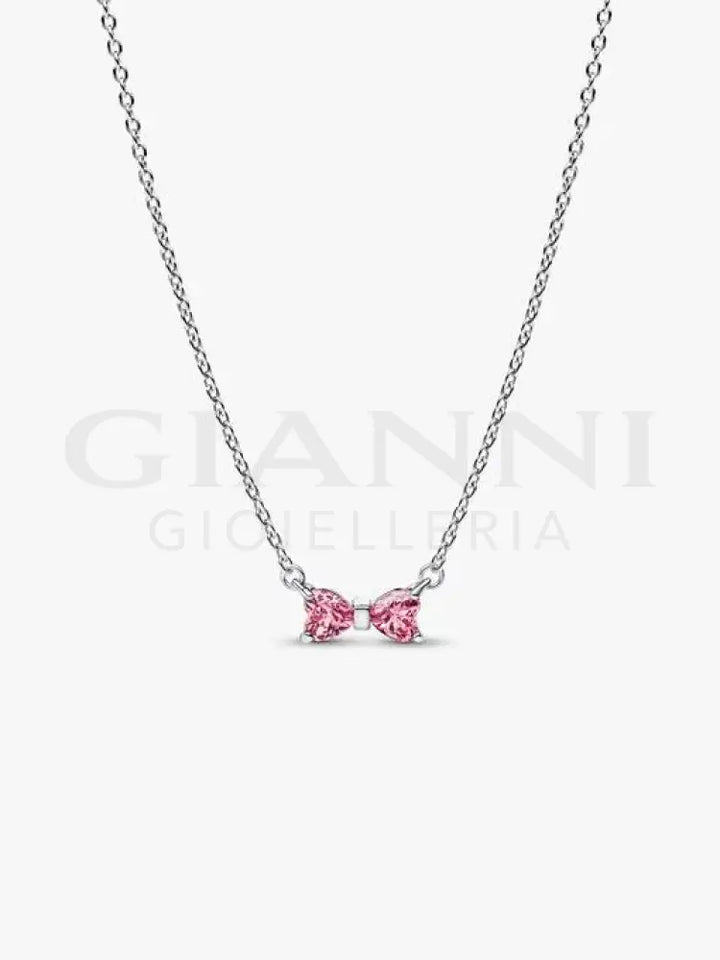 Collana Pandora - Fiocco Luminoso Rosa 45 cm Collane