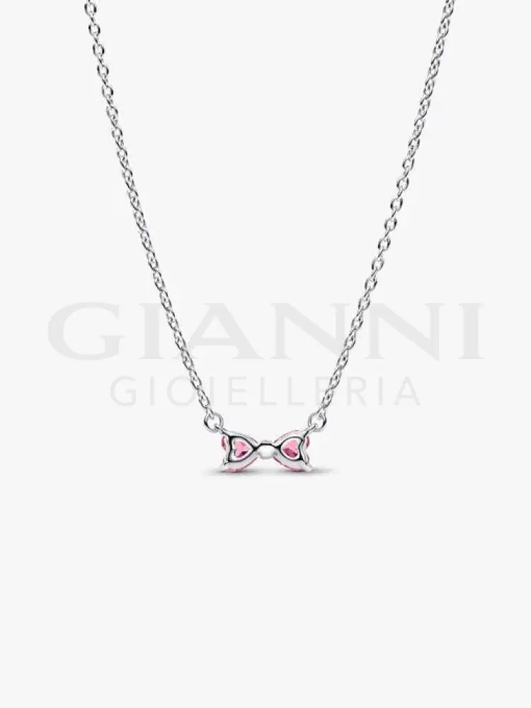 Collana Pandora - Fiocco Luminoso Rosa 45 cm Collane