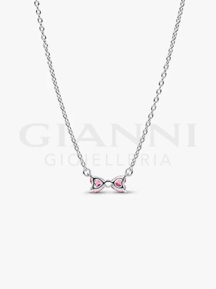 Collana Pandora - Fiocco Luminoso Rosa 45 cm Collane