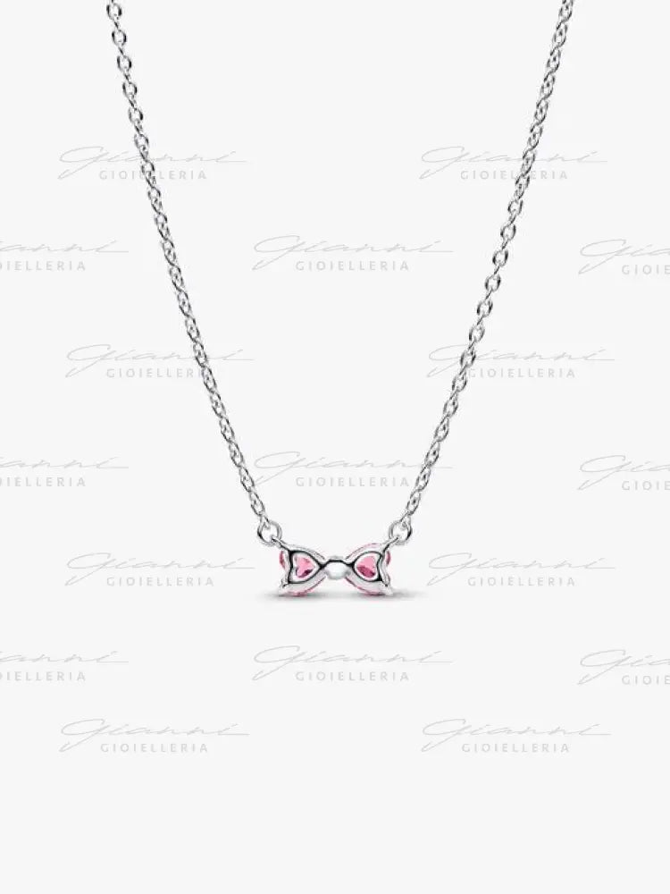 Collana Pandora - Fiocco Luminoso Rosa 45 cm Collane