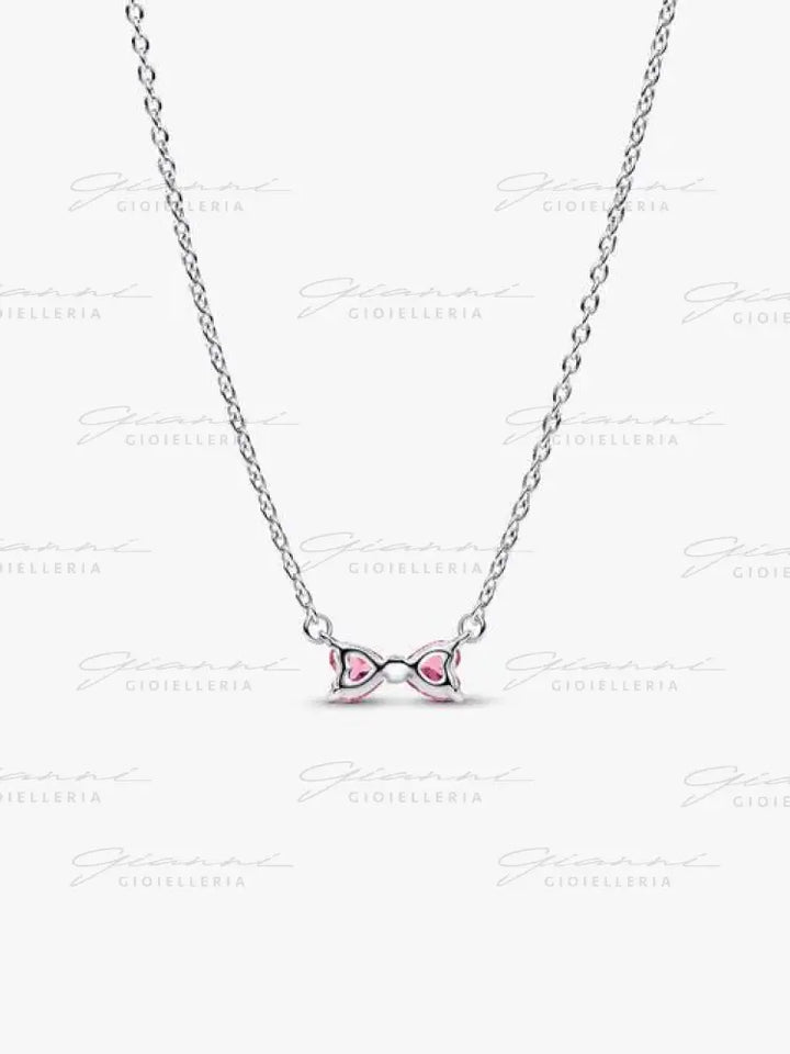 Collana Pandora - Fiocco Luminoso Rosa 45 cm Collane