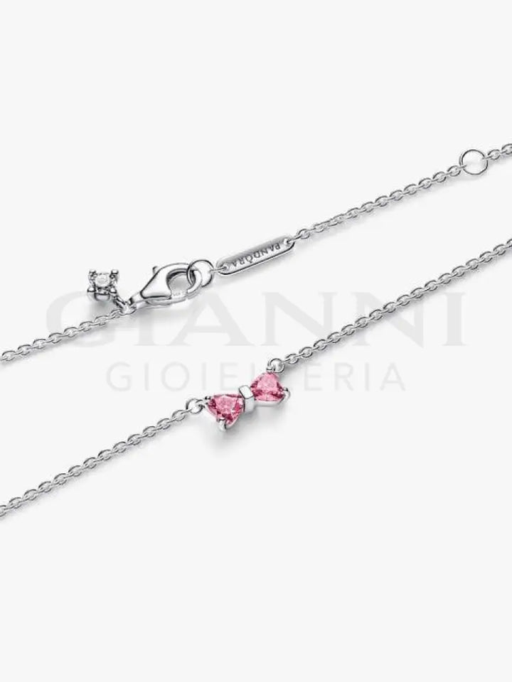 Collana Pandora - Fiocco Luminoso Rosa 45 cm Collane