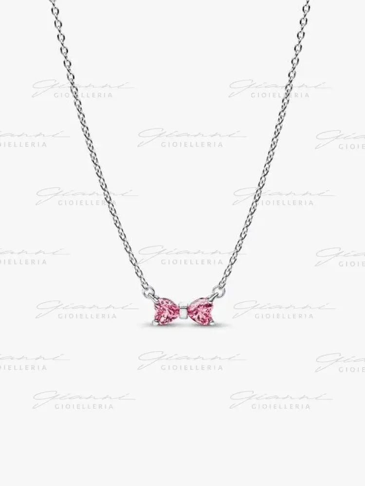 Collana Pandora - Fiocco Luminoso Rosa 45 cm Collane