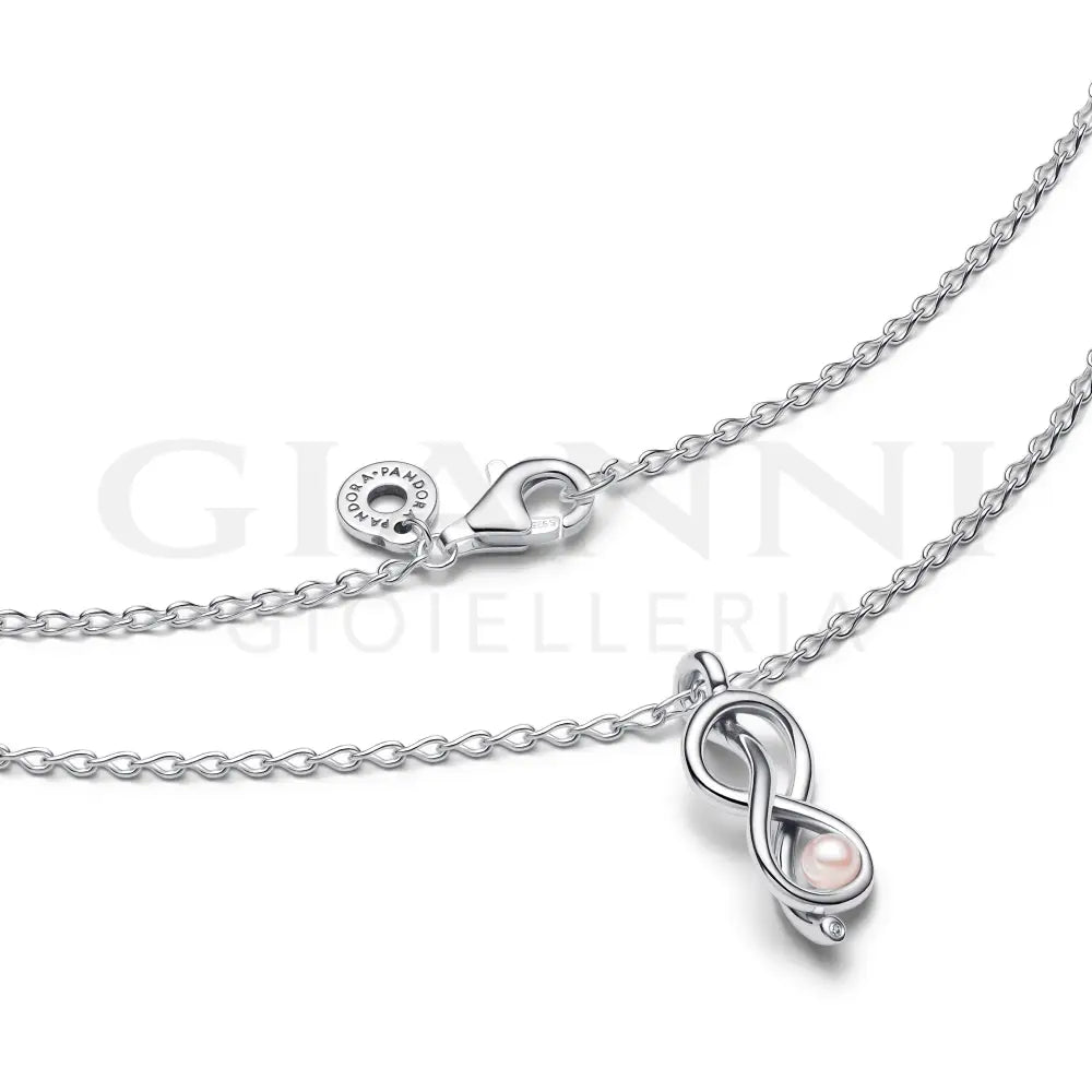 555Jewelry Collana Infinito True Love In Acciaio Inossidabile 316L Per Donna – Ciondolo Con Scritta, Catena 18/20 Pollici