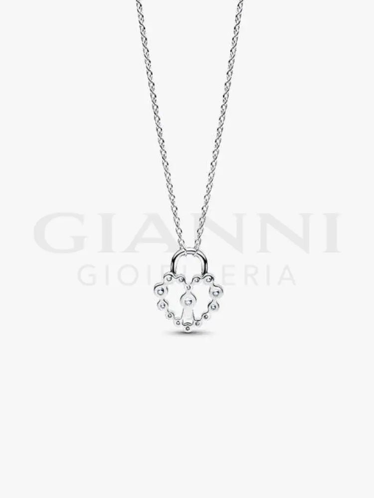 Collana Pandora - Lucchetto Cuore Luminoso 50 cm Collane