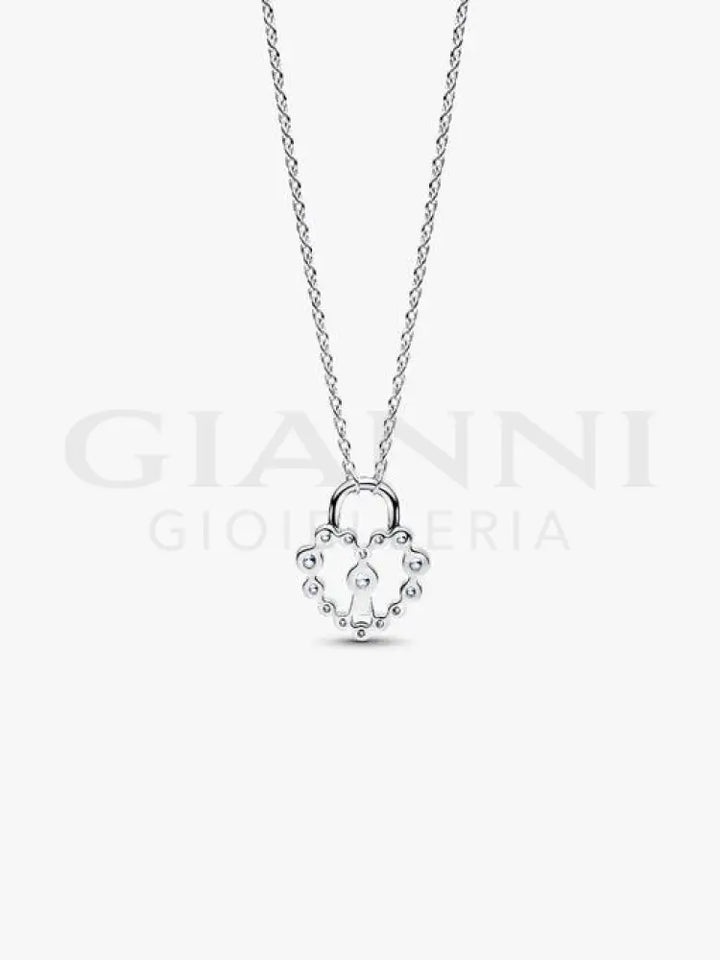 Collana Pandora - Lucchetto Cuore Luminoso 50 cm Collane