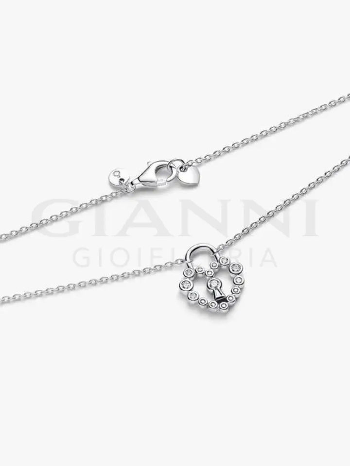 Collana Pandora - Lucchetto Cuore Luminoso 50 cm Collane