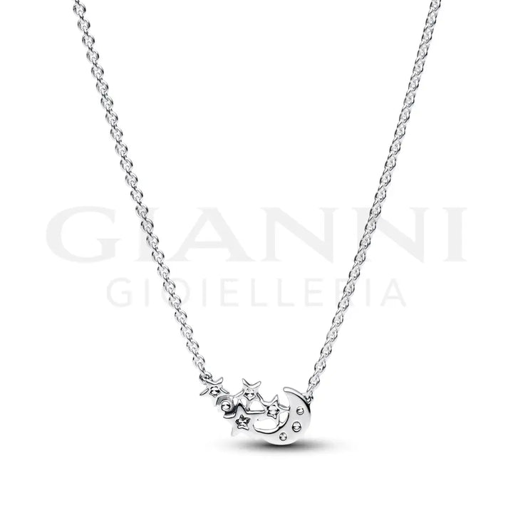 Collana Pandora - Luna Crescente e Stelle 45 cm Collane