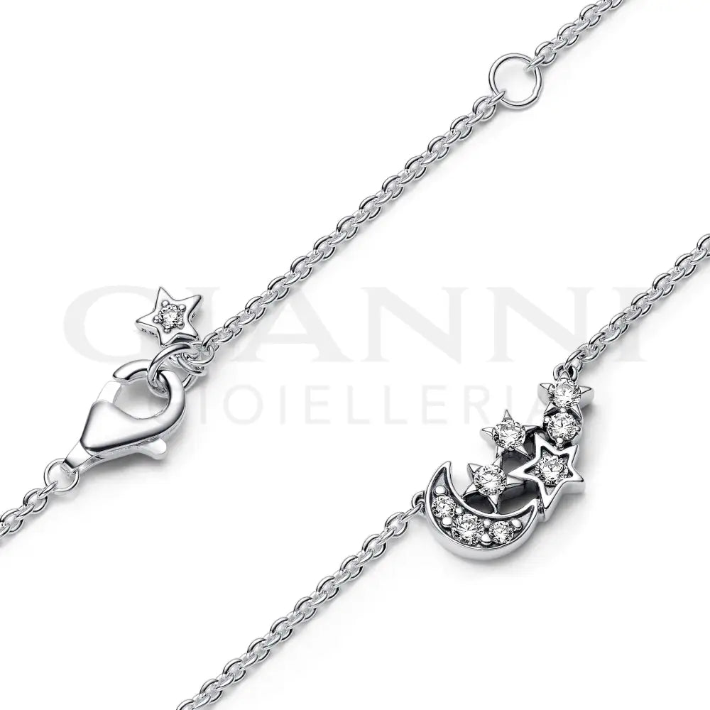 Collana Pandora - Luna Crescente e Stelle 45 cm Collane