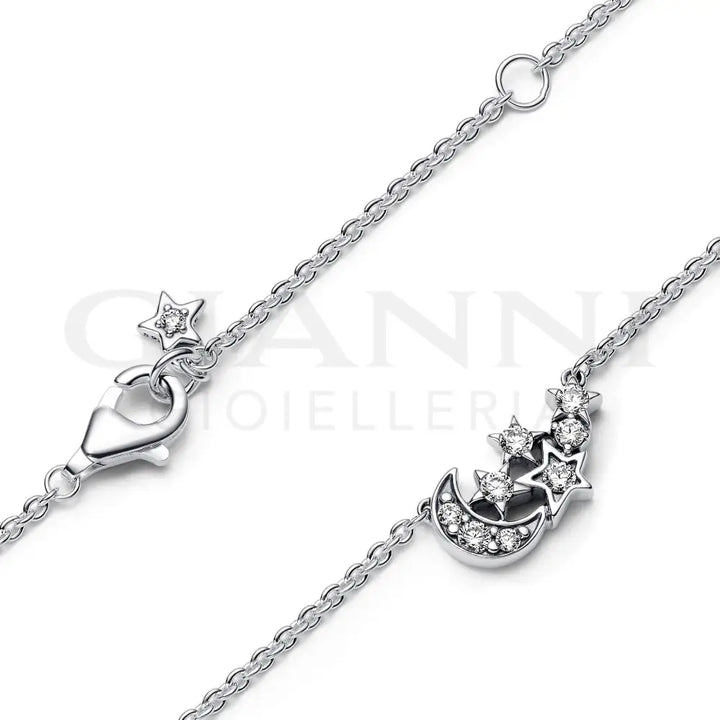 Collana Pandora - Luna Crescente e Stelle 45 cm Collane