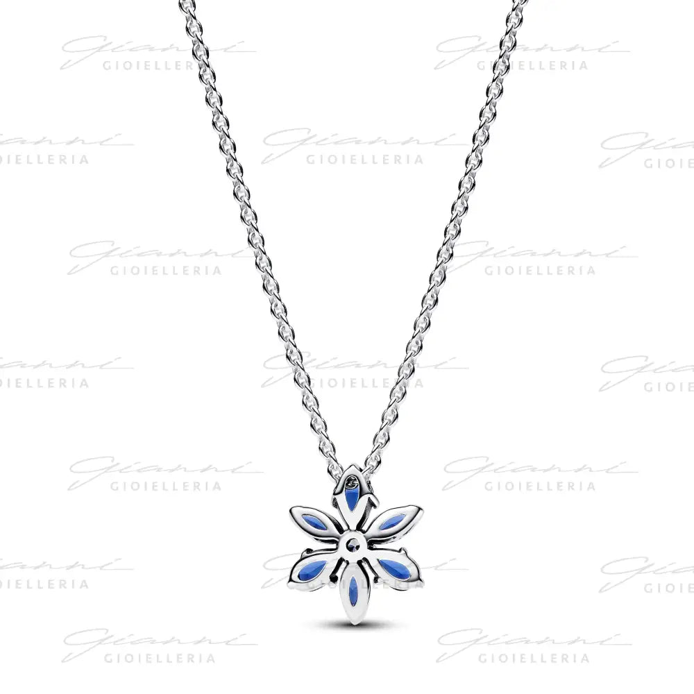 Collana Pandora - Pendente Herbarium Fiore Blu Charm