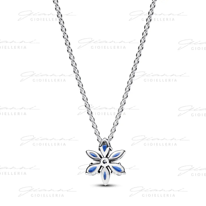 Collana Pandora - Pendente Herbarium Fiore Blu Charm