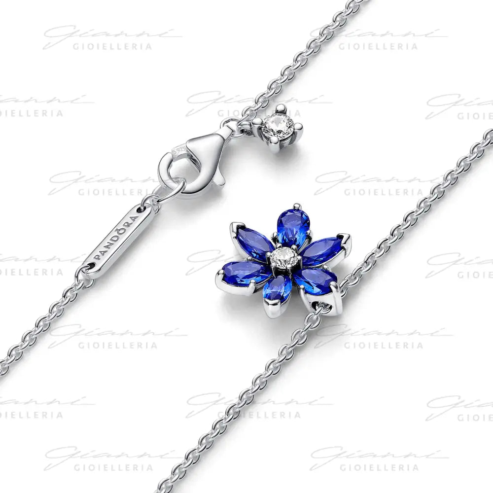 Collana Pandora - Pendente Herbarium Fiore Blu Charm