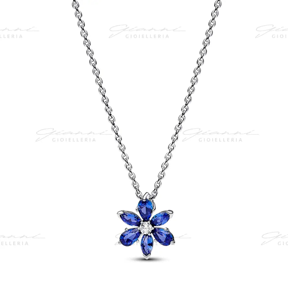 Collana Pandora - Pendente Herbarium Fiore Blu Charm