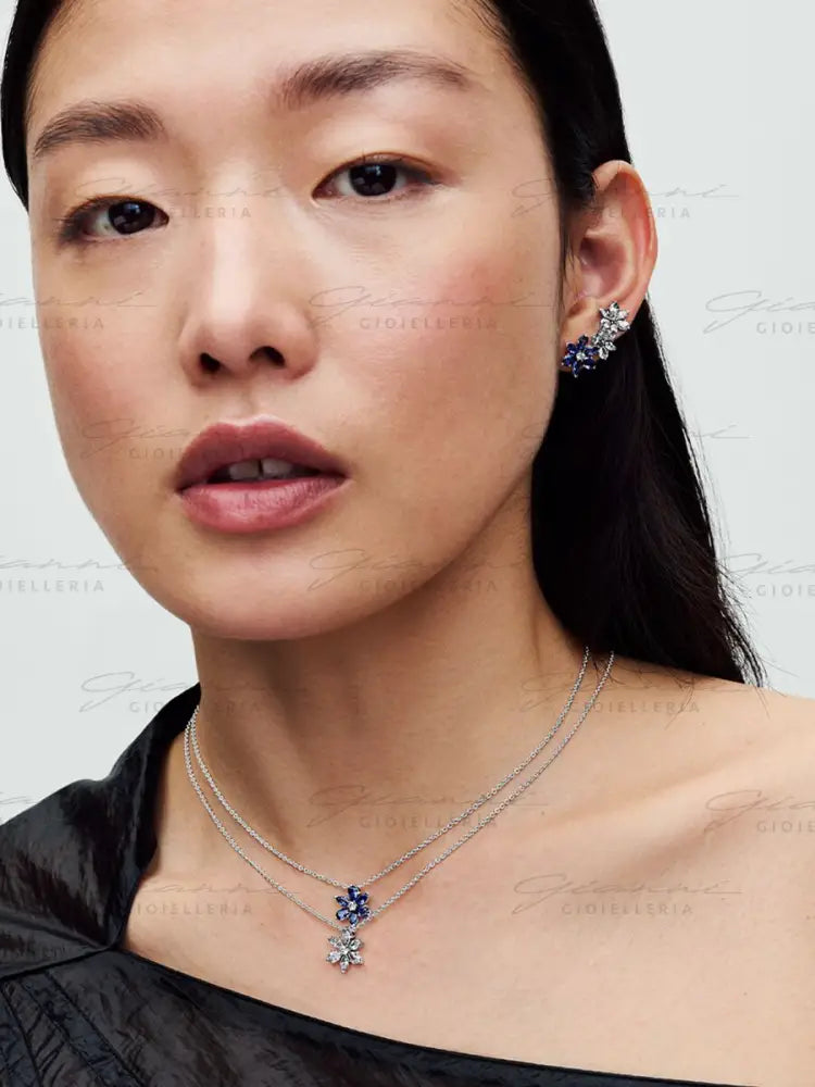 Collana Pandora - Pendente Herbarium Fiore Luminoso 45 cm Collane