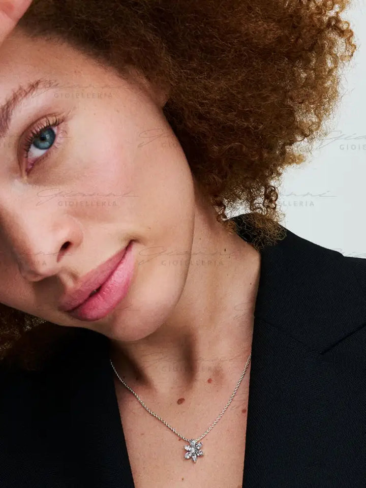 Collana Pandora - Pendente Herbarium Fiore Luminoso 45 cm Collane