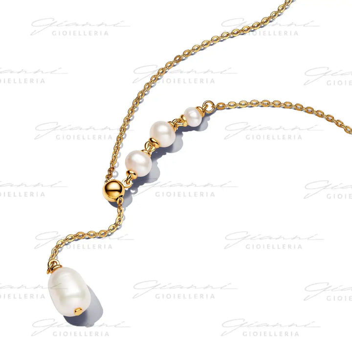 Collana Pandora - Regolabile con Perle d’Acqua Dolce Coltivate Collane