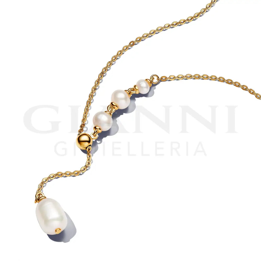 Collana Pandora - Regolabile con Perle d’Acqua Dolce Coltivate Collane