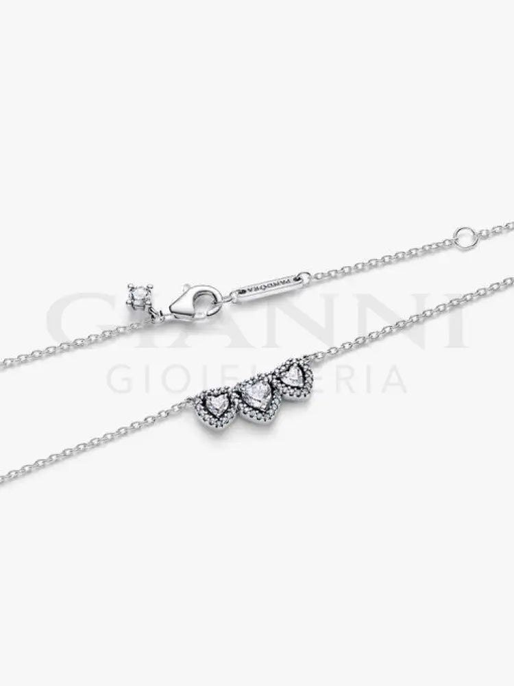Collana Pandora - Tre Cuori 45 cm Collane