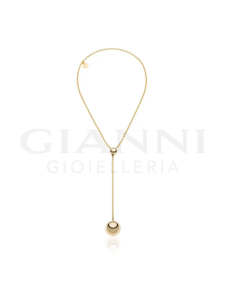 Collana Unoaerre - Dorata con sfera - Collane