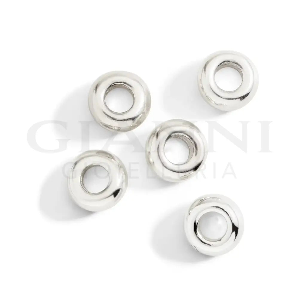 Componenti DoDo - Rondelle bold argento Charm