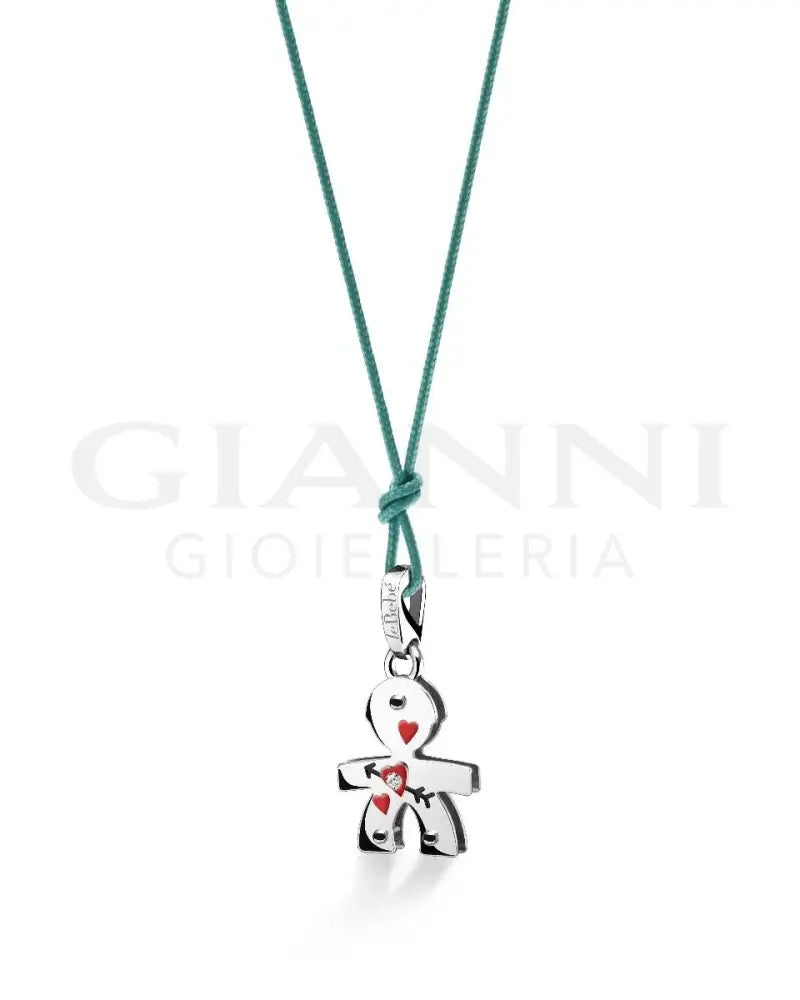 Cornice leBebé - Bimbo Oro Bianco Cuore e Diamantino - Collane