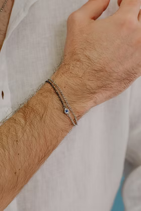 Bracciale Comete - Argento Double, Lucido e Brunito
