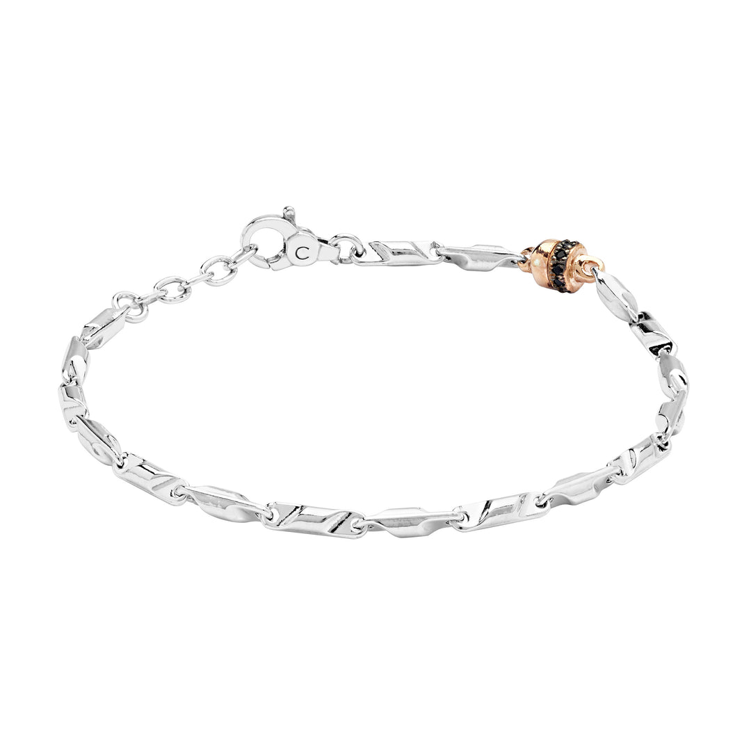 Bracciale Comete - Argento con Doratura Rosè e Zirconi