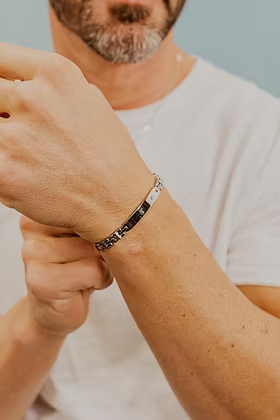 Bracciale Comete - Acciaio con Zircone Nero