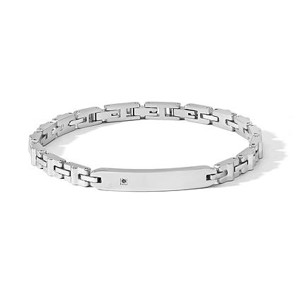 Bracciale Comete - Acciaio con Zircone Nero