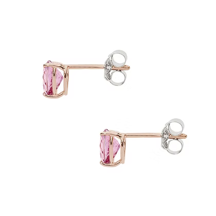 Orecchini Comete - Topazi Rosa in Oro Bianco e Rosé