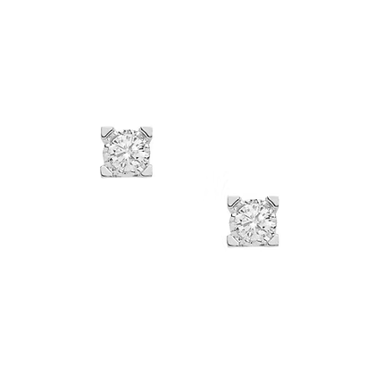 Orecchini Comete - Punti Luce in Oro Bianco e Diamanti 0,06 ct.