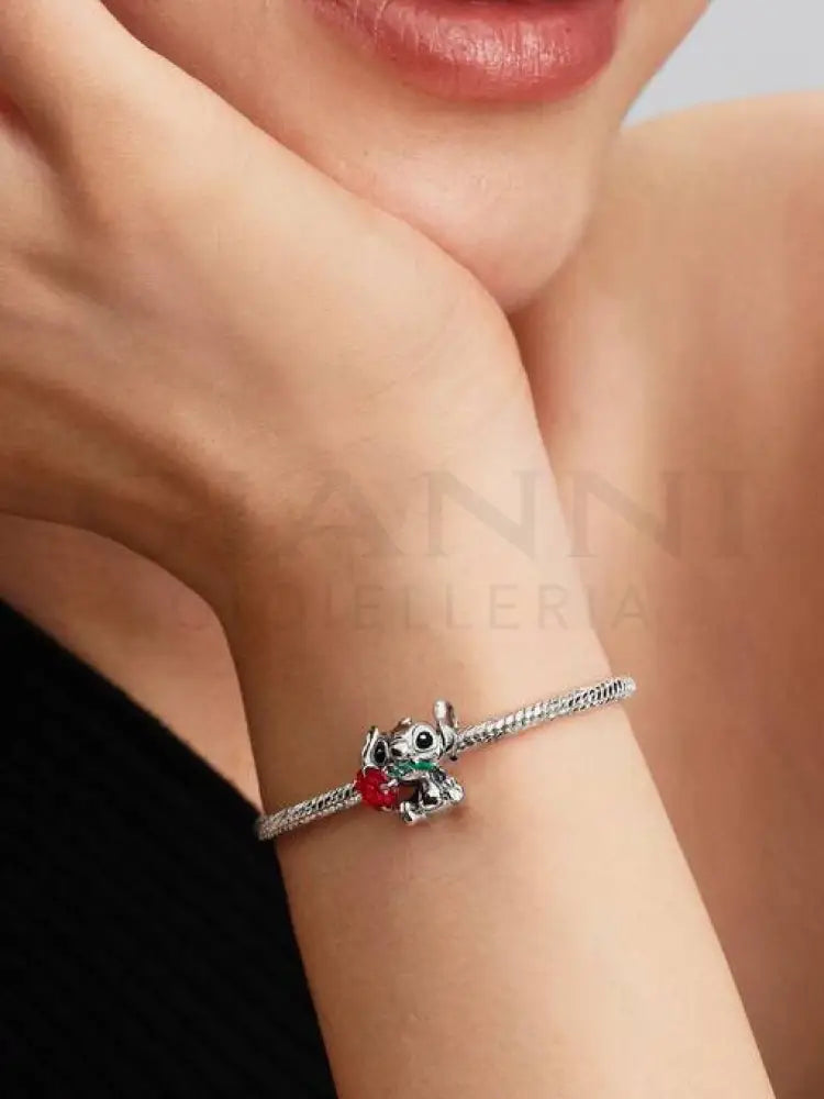 Disney Lilo & Stitch Stitch con la rosa Charm