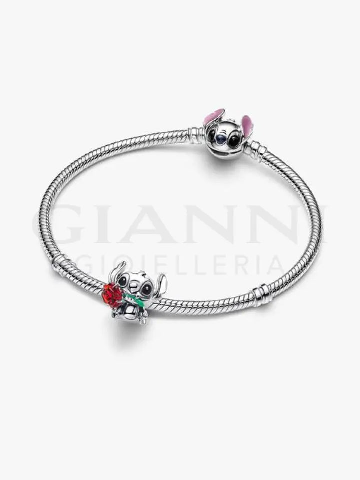 Disney Lilo & Stitch Stitch con la rosa Charm
